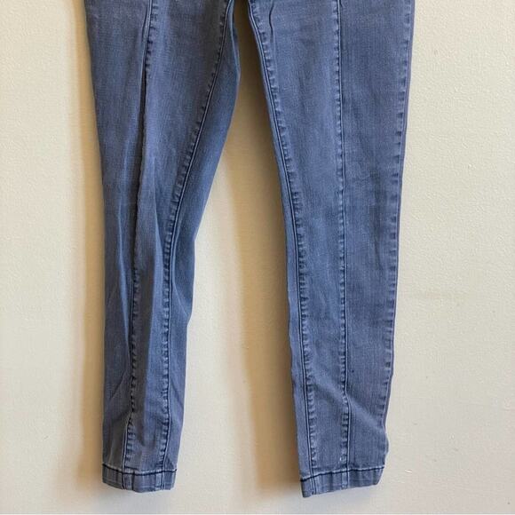 Forever 21 29 blue skinny pants Pirate Vibes mid-rise button - Picture 3 of 8